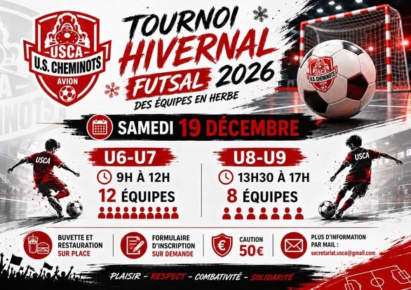 Affiche de Tournois hivernaux jeunes – US Cheminots Avion