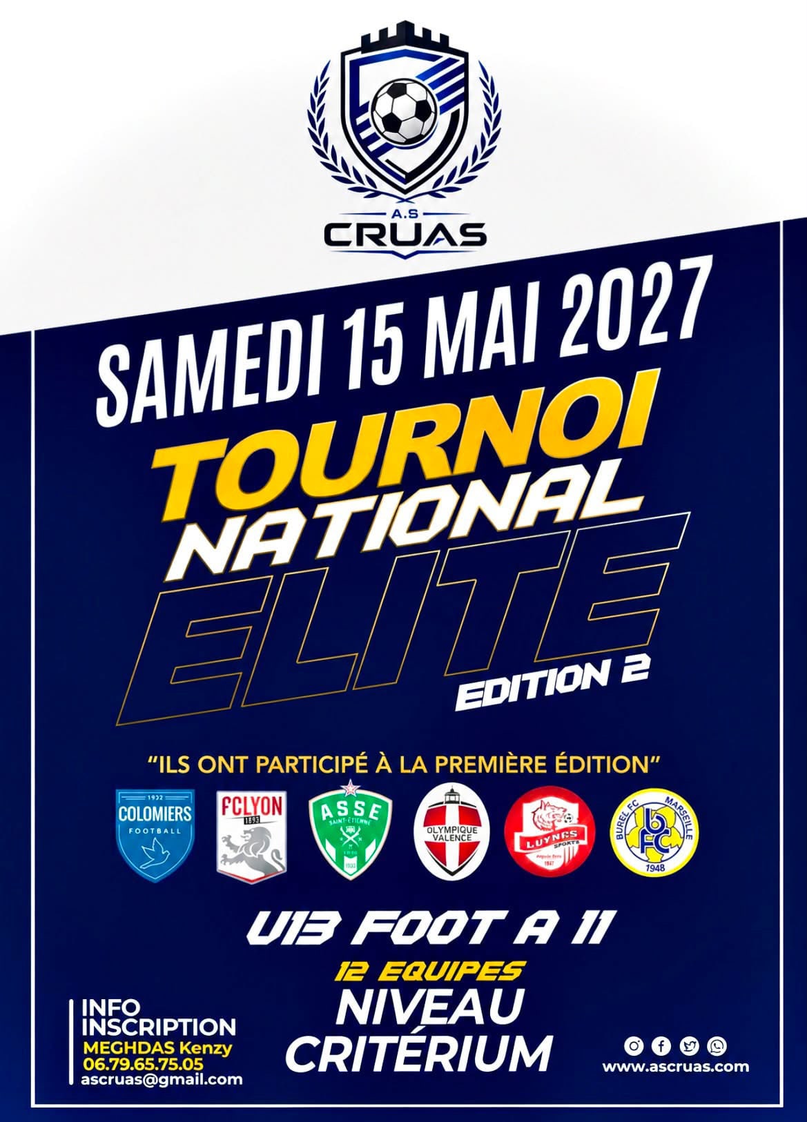 Affiche de Tournoi National Élite U13 - AS Cruas
