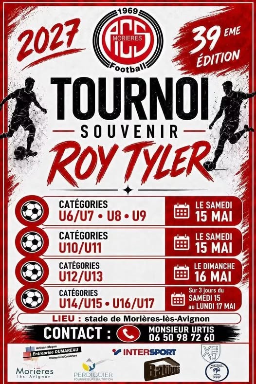 Affiche de Tournoi Roy Tyler – ACS Morières, 39e édition