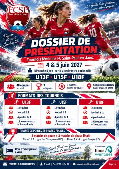 Affiche de Tournois féminins – FC Saint-Paul-en-Jarez