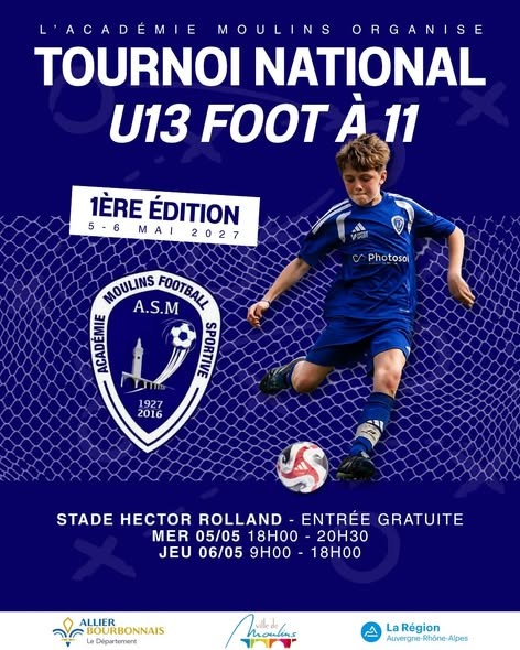 Affiche de Tournoi national U13 – Académie Moulins