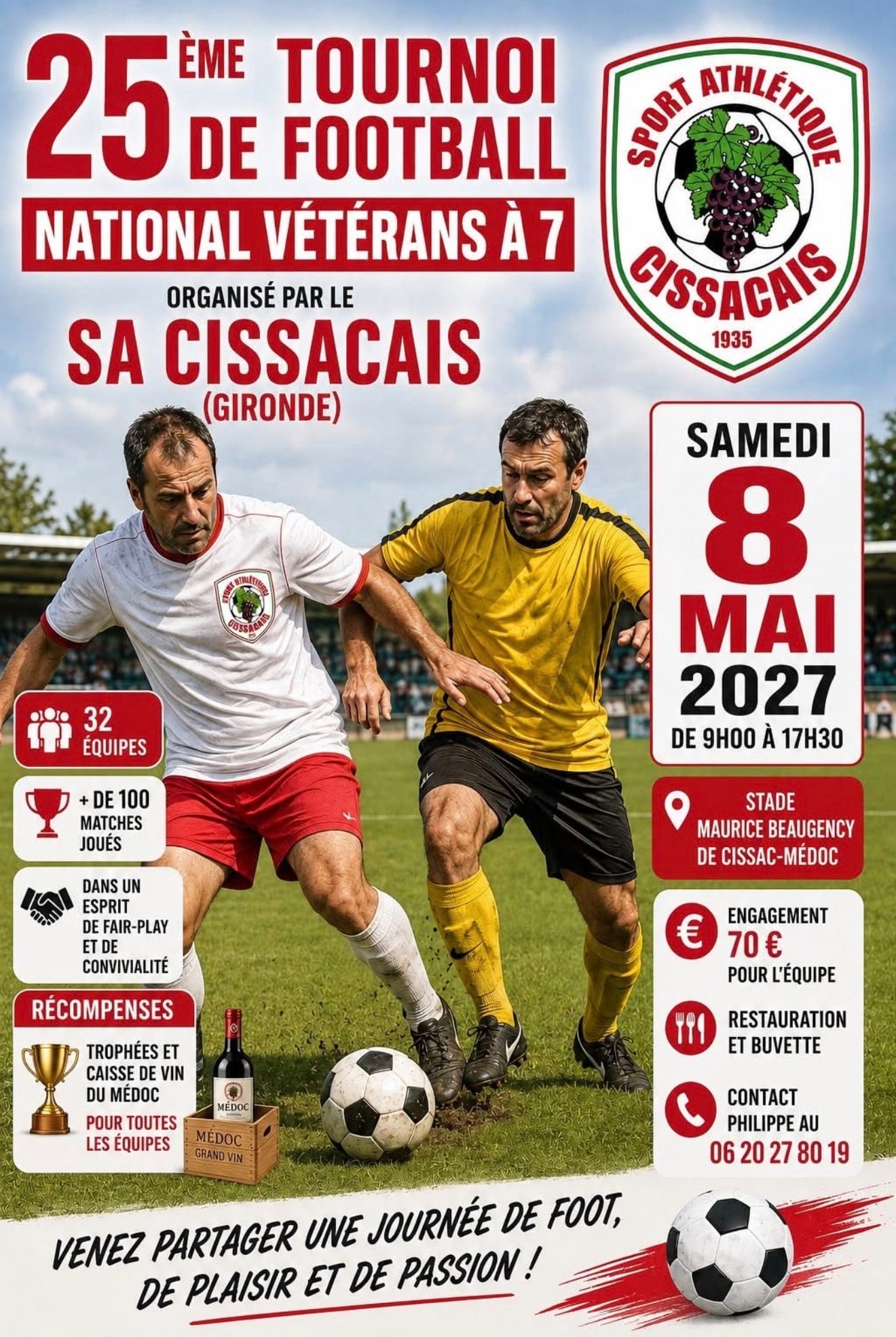 Affiche de 25e Tournoi national vétérans à 7 - SA Cissacais