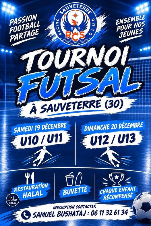 Affiche de Tournoi futsal – RC Sauveterre