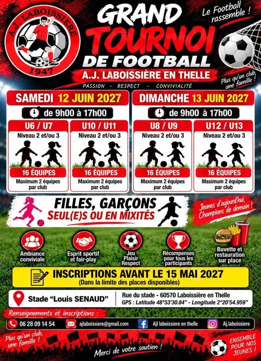Affiche de Tournoi – AJ Laboissière-en-Thelle