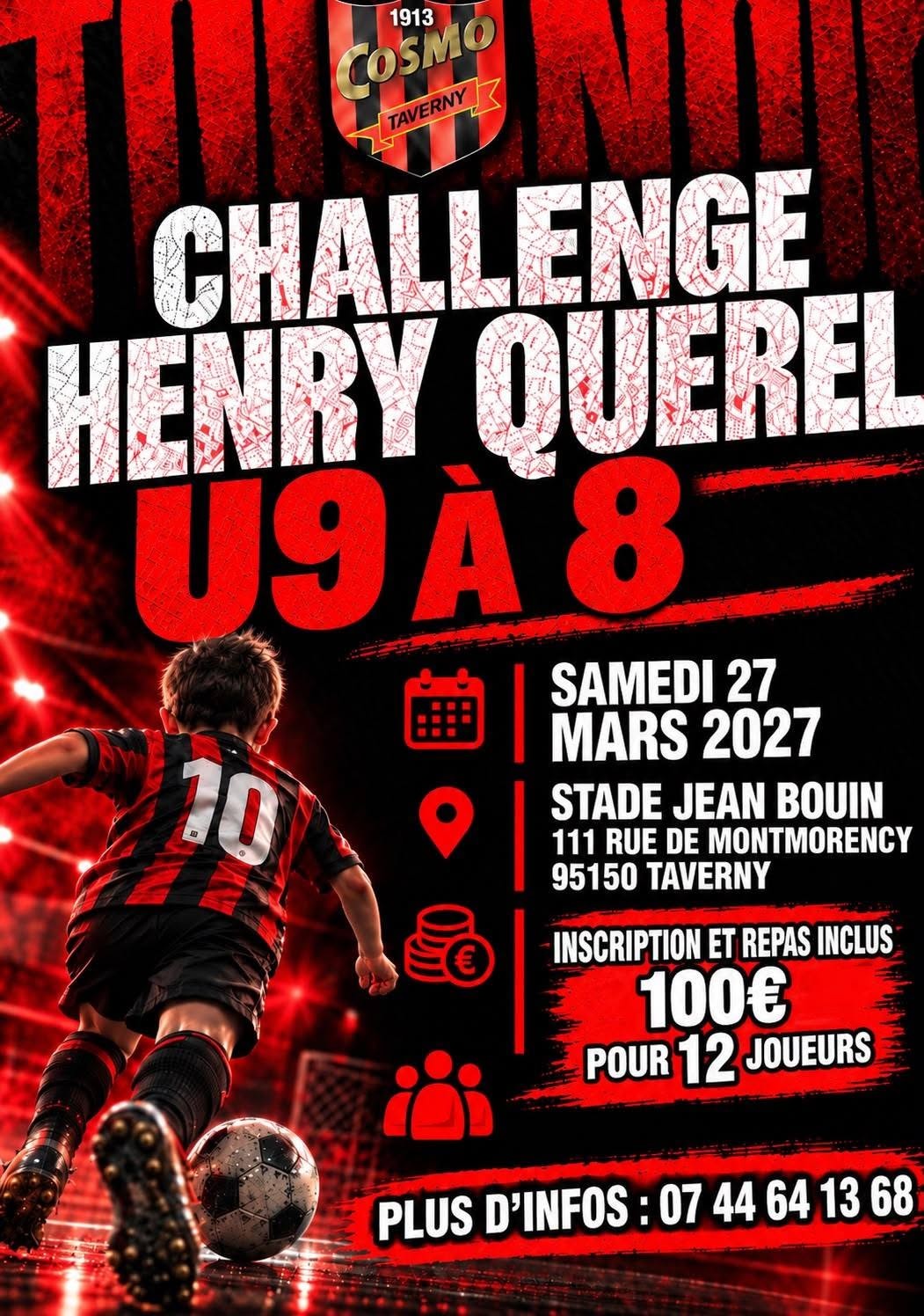 Affiche de Challenge Henry Querel U9 à 8 – Cosmo Taverny