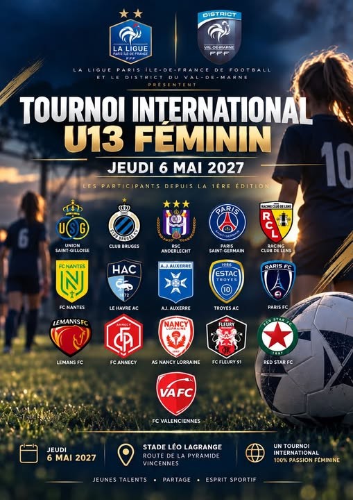 Affiche de Tournoi international U13F – Ligue Paris Île-de-France