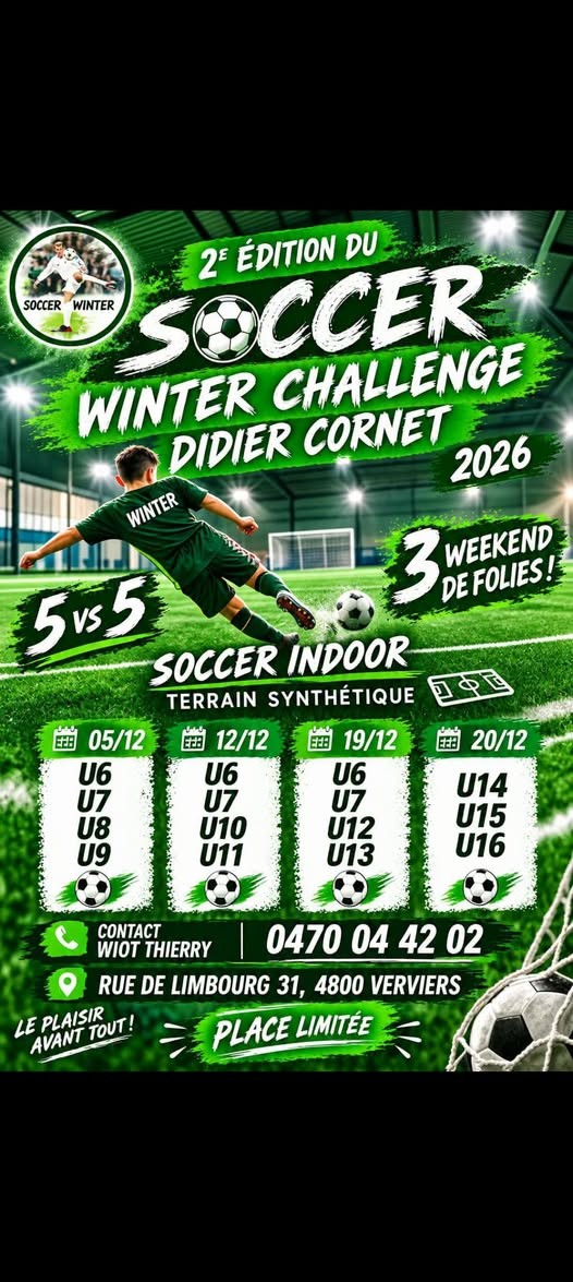 Affiche de Soccer Winter Challenge Didier Cornet – 2e édition