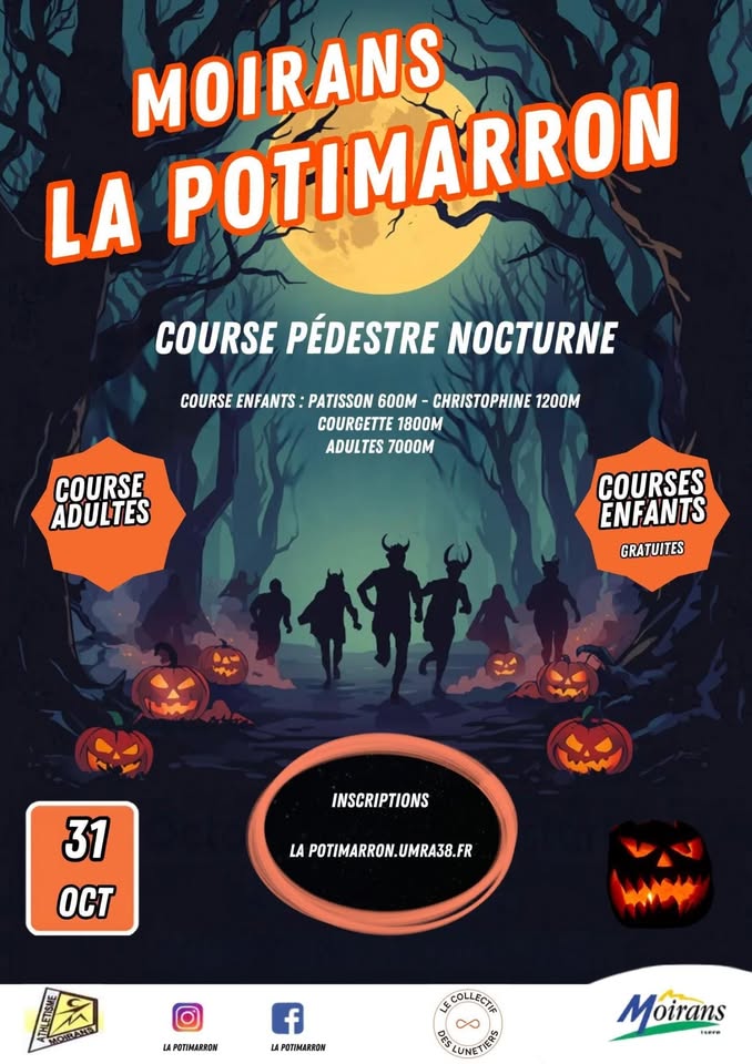 Affiche de La Potimarron - Course pédestre nocturne de Moirans