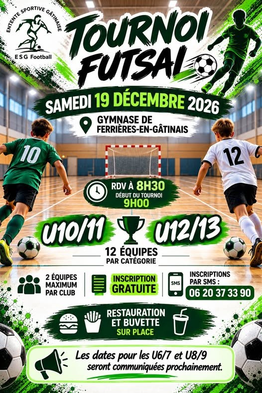 Affiche de Tournoi futsal – Entente Sportive du Gâtinais