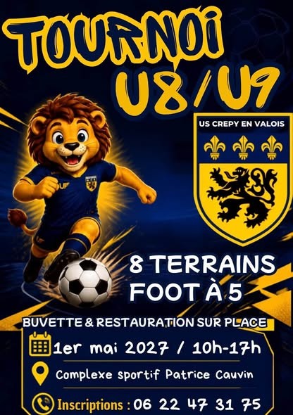 Affiche de Tournoi U8/U9 – US Crépy-en-Valois
