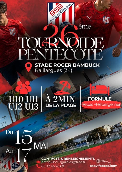 Affiche de Tournoi de Pentecôte – BSB, 26e édition