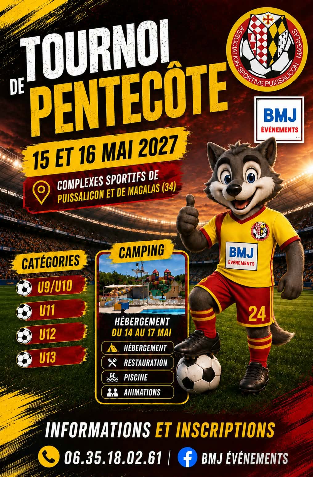 Affiche de Tournoi de Pentecôte - AS Puissalicon Magalas 2027