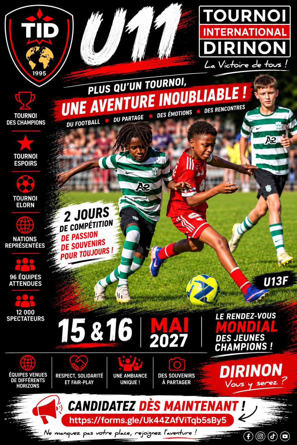 Affiche de Tournoi International de Dirinon U11 2027