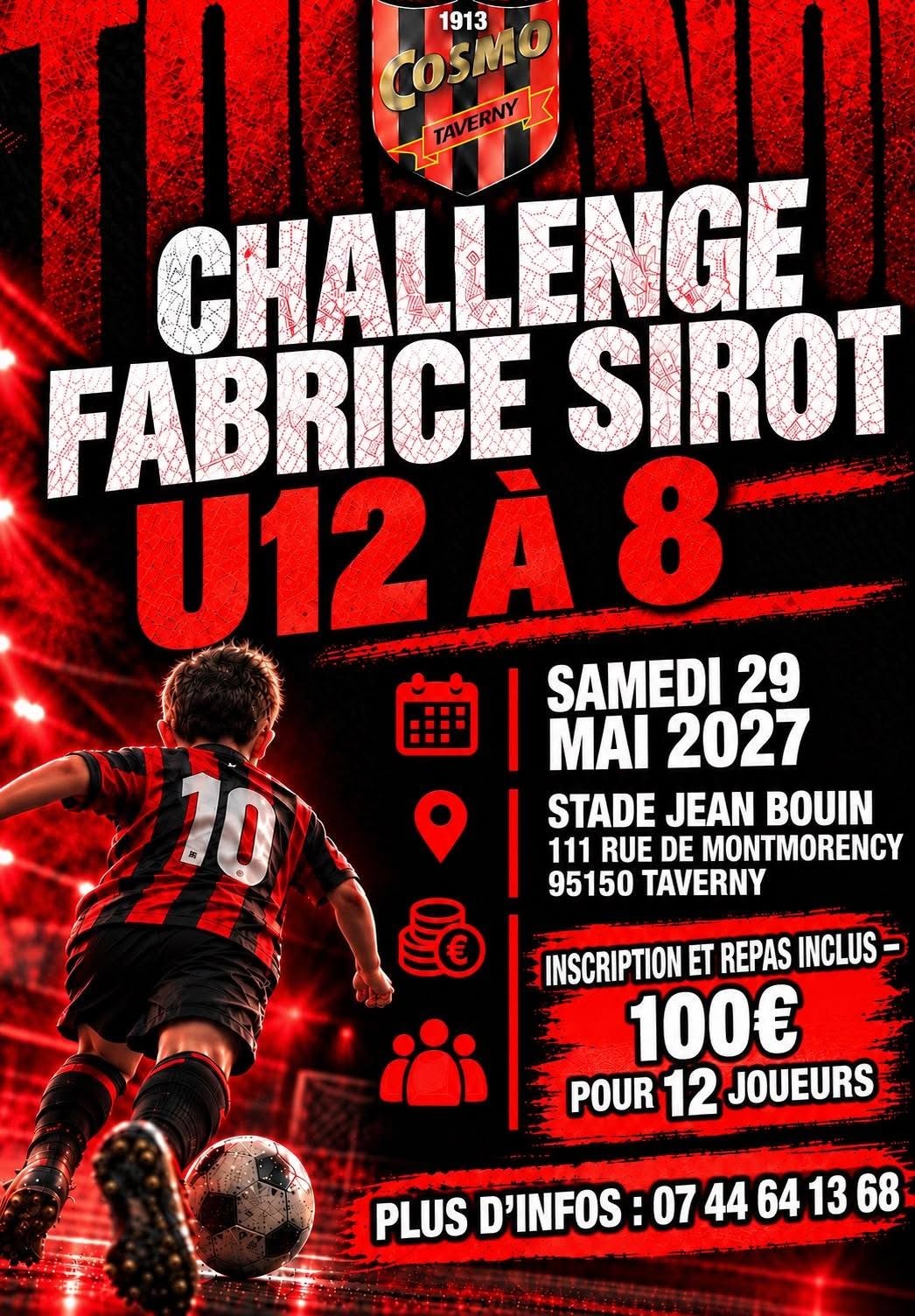 Affiche de Challenge Fabrice Sirot U12 à 8 – Cosmo Taverny