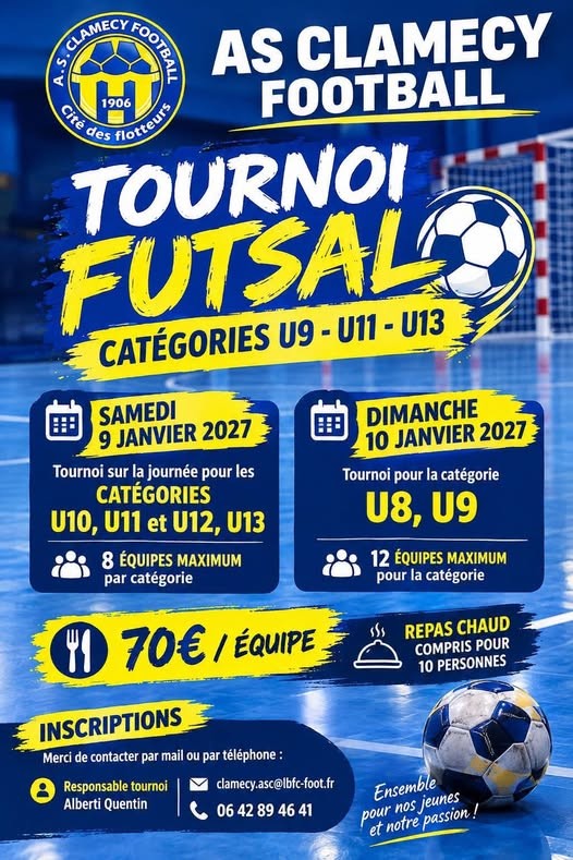 Affiche de Tournoi futsal – AS Clamecy