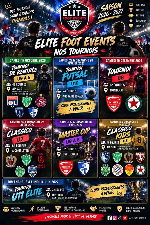 Affiche de Master Cup U9 à 8 – Elite Foot Events