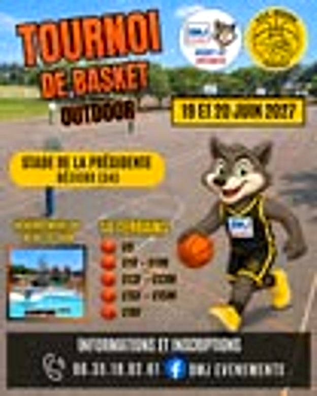 Affiche de Tournoi de basket outdoor - Béziers (19-20 juin)