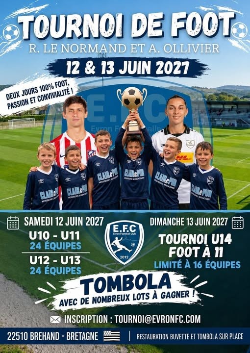 Affiche de Tournoi R. Le Normand et A. Ollivier – Évron FC