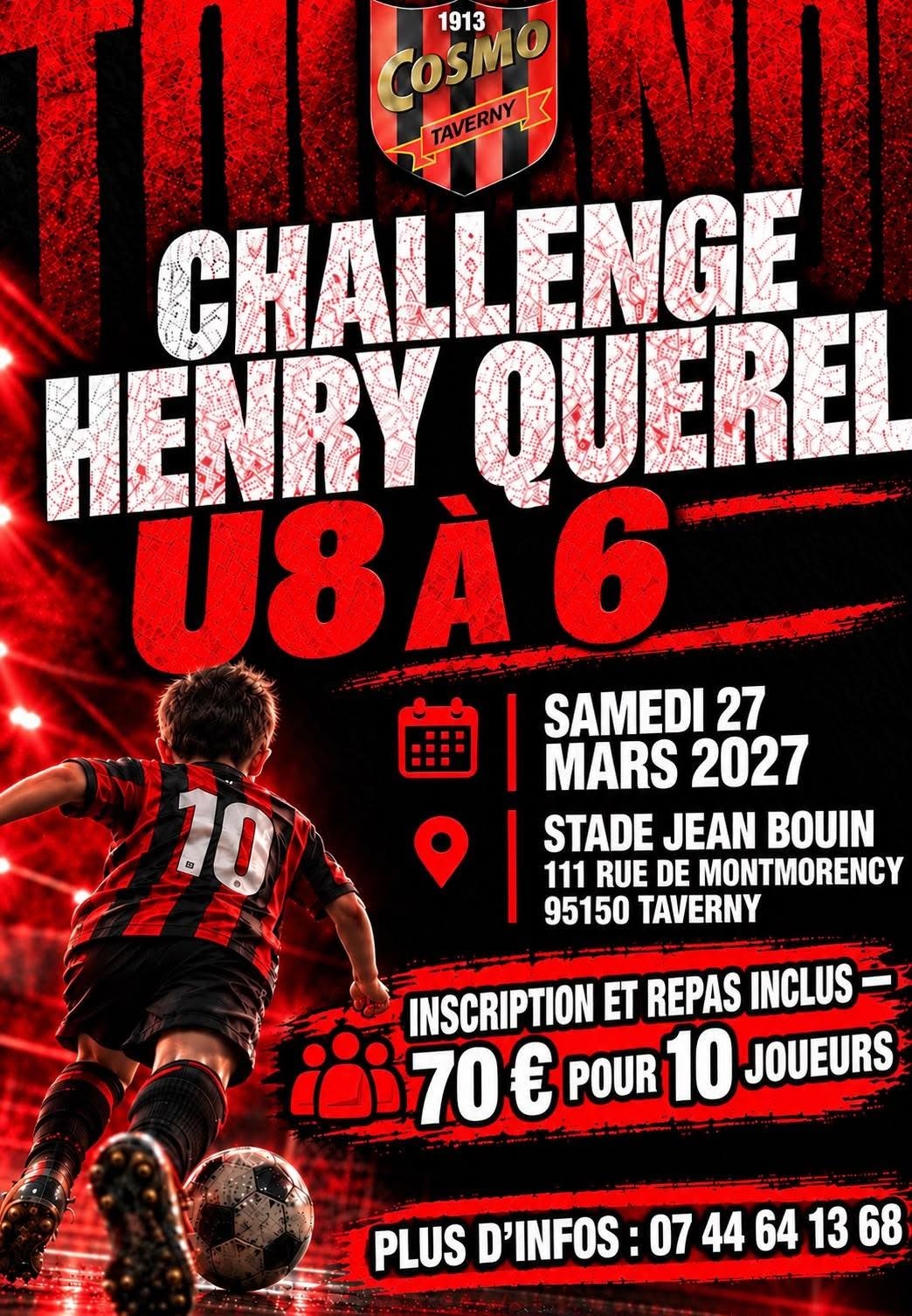 Affiche de Challenge Henry Querel U8 à 6 – Cosmo Taverny