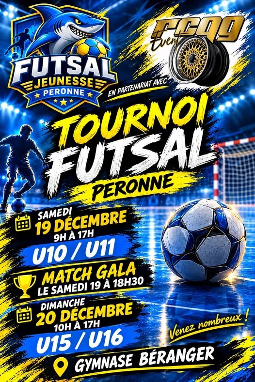 Affiche de Tournoi futsal – Futsal Jeunesse Péronne
