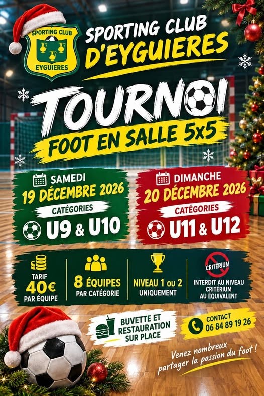Affiche de Tournoi en salle 5x5 – SC Eyguières