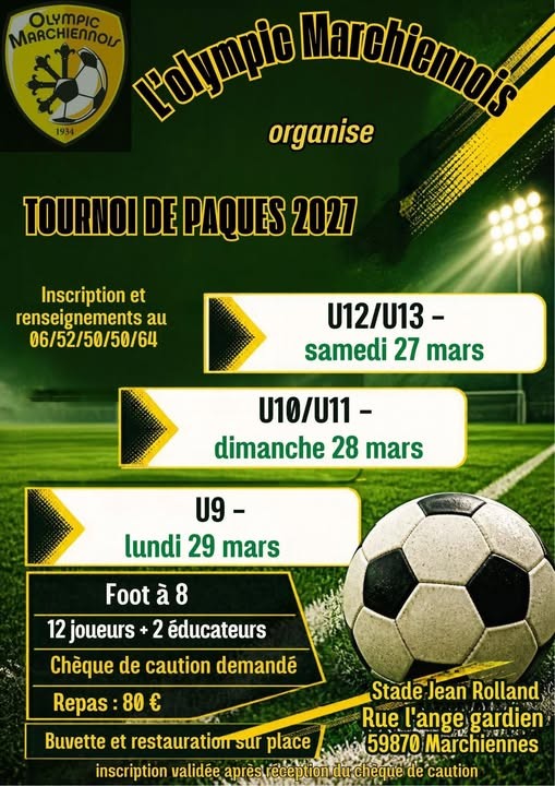 Affiche de Tournoi de Pâques – Olympic Marchiennois