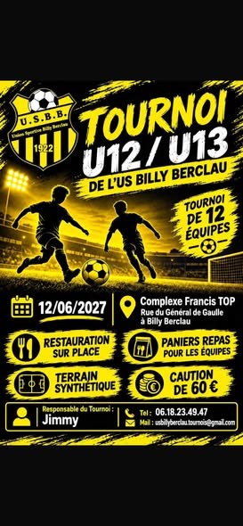 Affiche de Tournois U10/U11 et U12/U13 – US Billy-Berclau