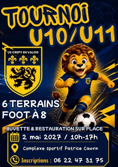 Affiche de Tournoi U10/U11 – US Crépy-en-Valois