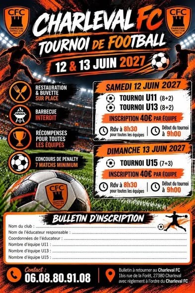 Affiche de Tournois de juin – Charleval FC