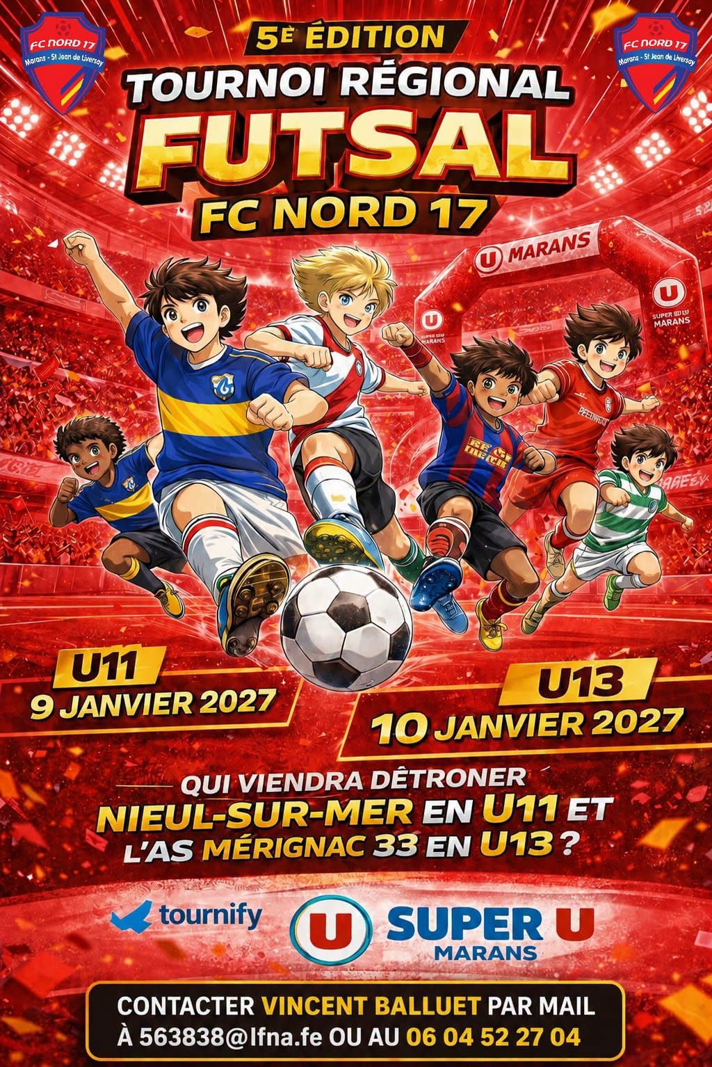 Affiche de Tournoi régional futsal FC Nord 17 - 5e édition