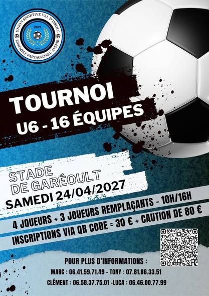 Affiche de Tournoi U6 16 équipes Garéoult 2027