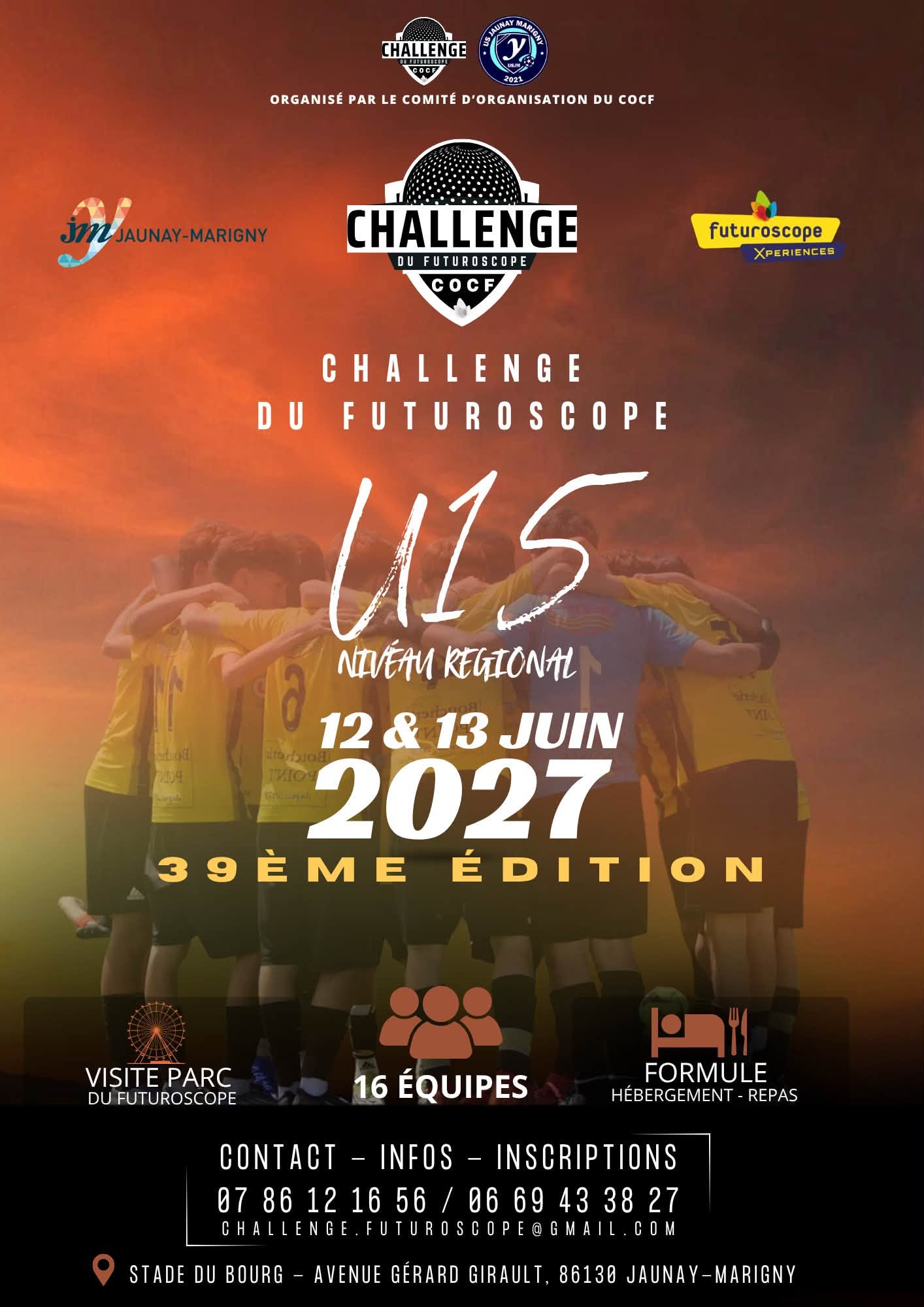 Affiche de Challenge du Futuroscope U15 2027