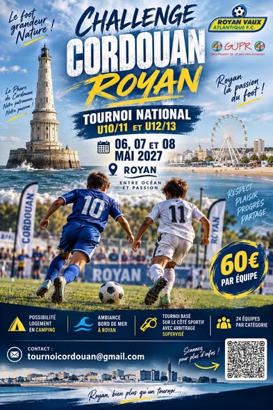 Affiche de Cordouan Royan U10-U11 et U12-U13 2027